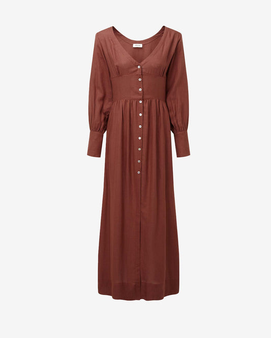 The Gertrude Linen Maxi Dress