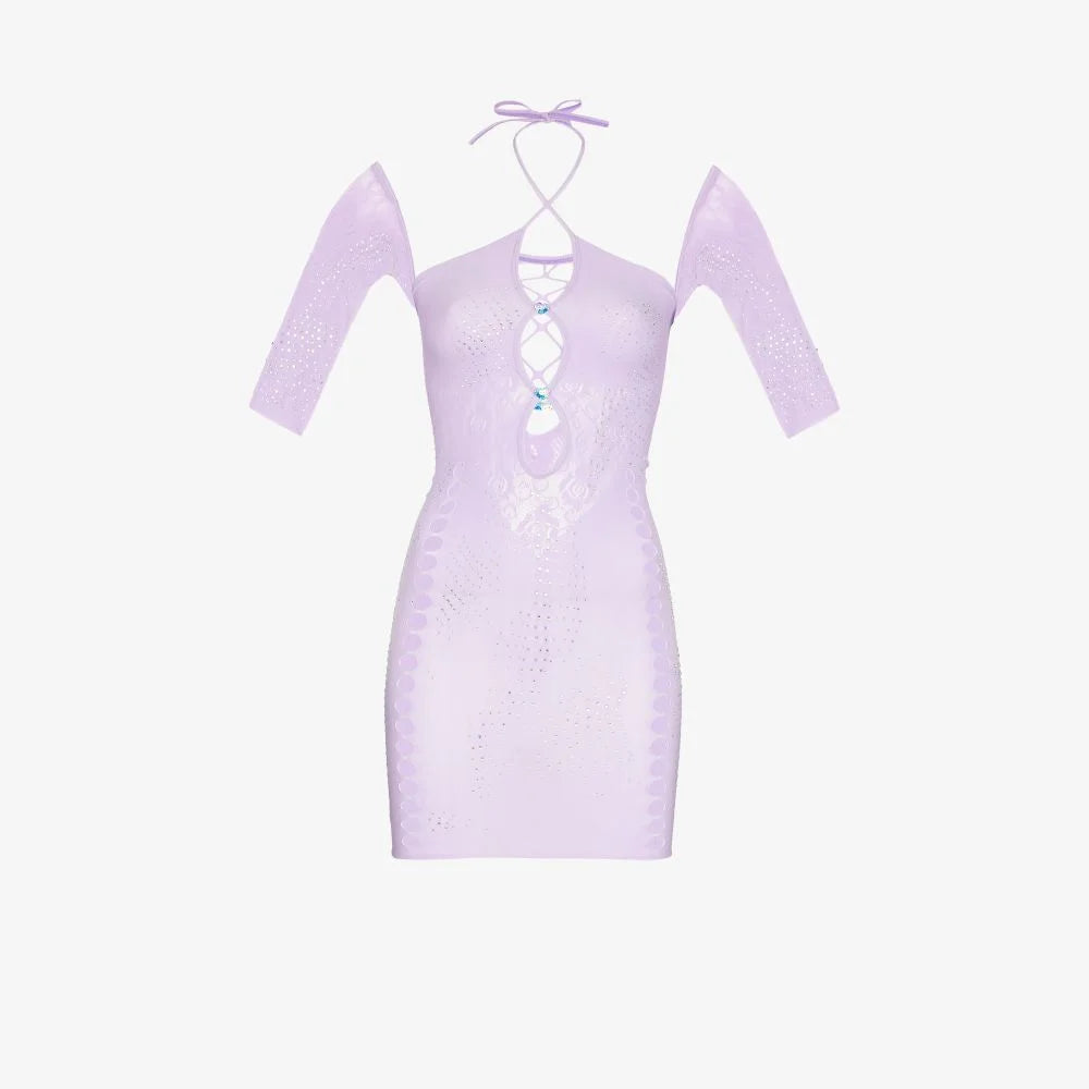 Poster Girl Janna Cutout Mini Dress In Lilac