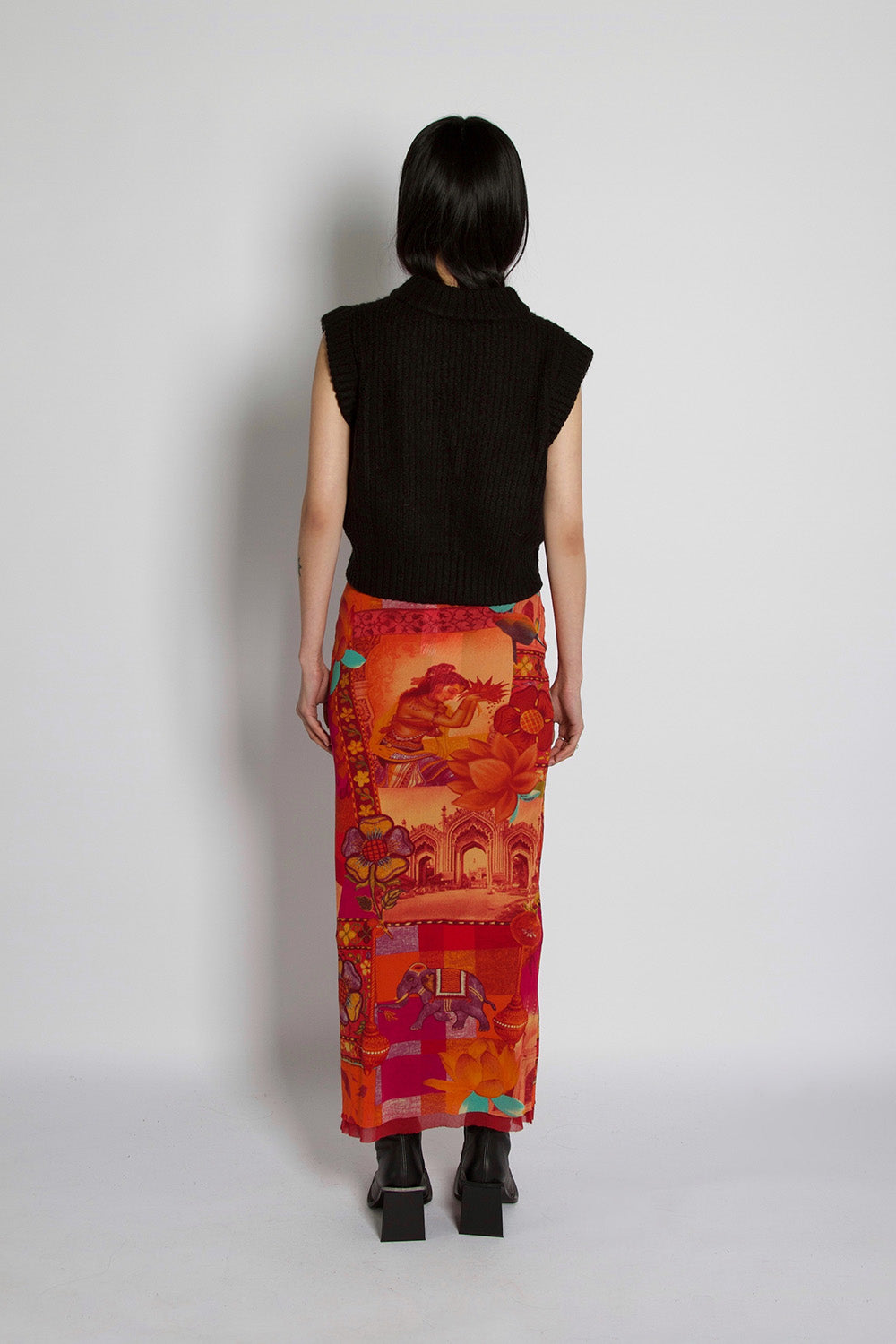 Kenzo Goddess Printed Mesh Skirt