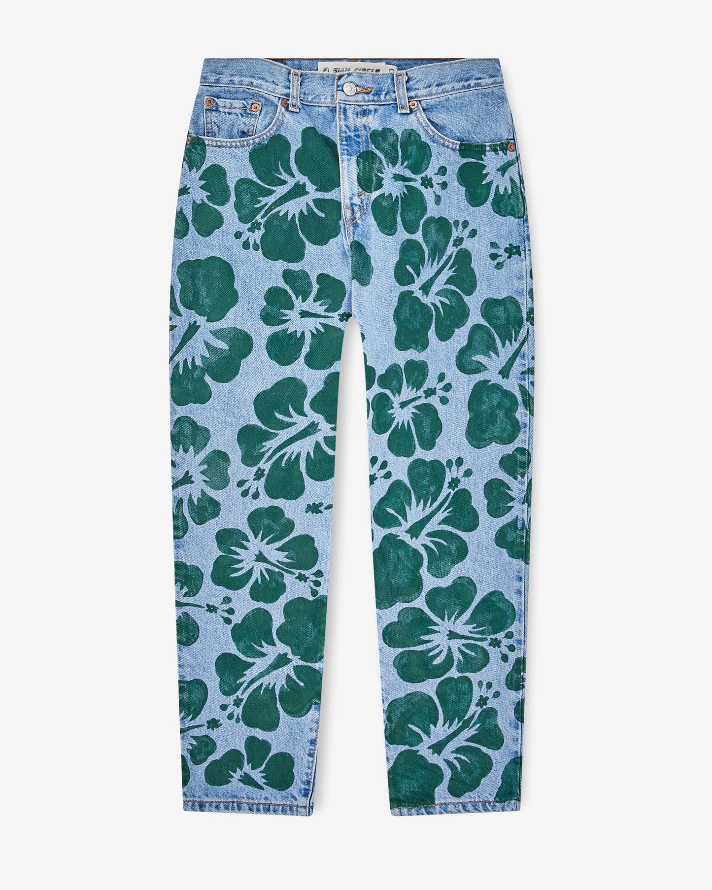 Flower Printed Jeans