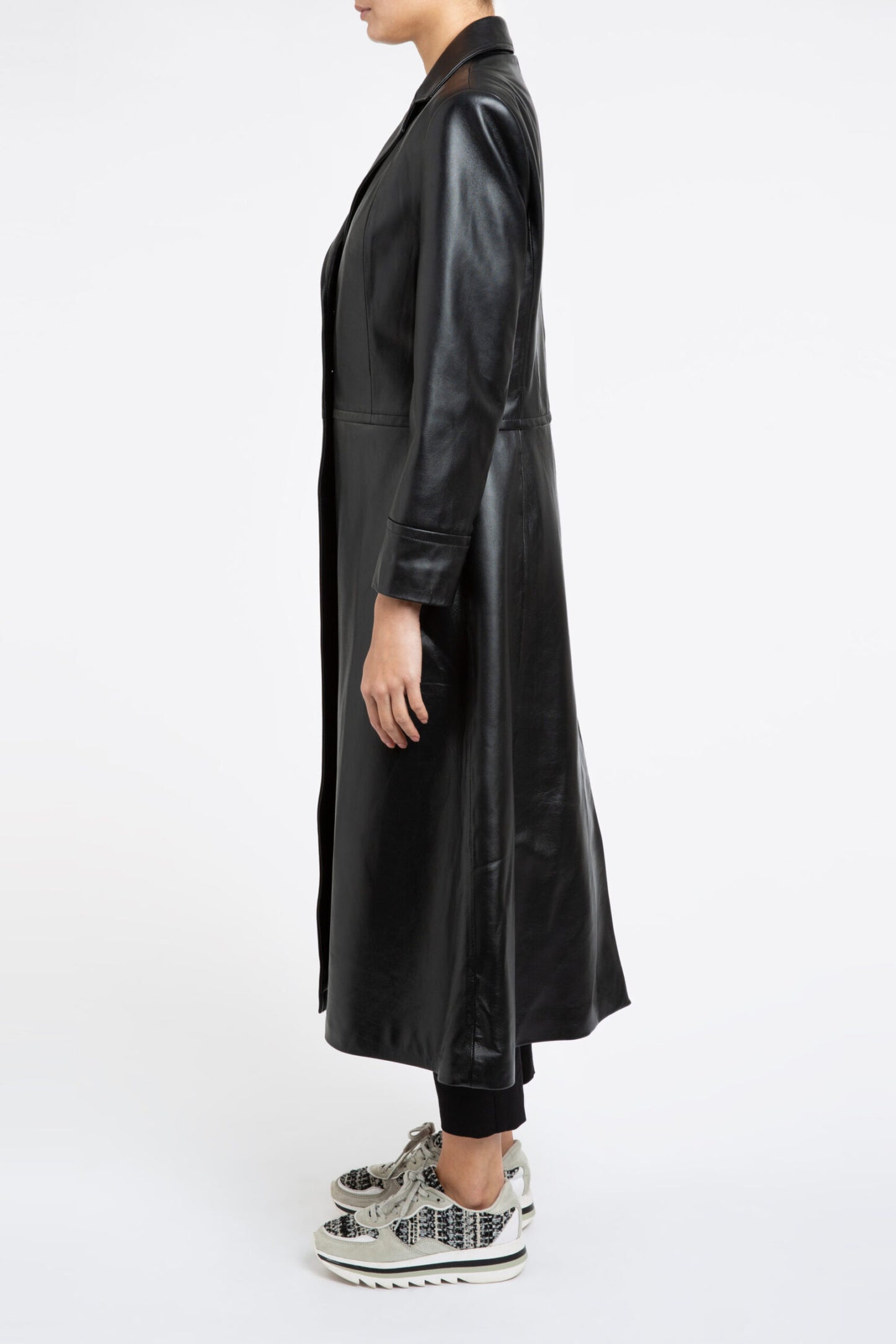 Oversize 70s Leather Trench Coat
