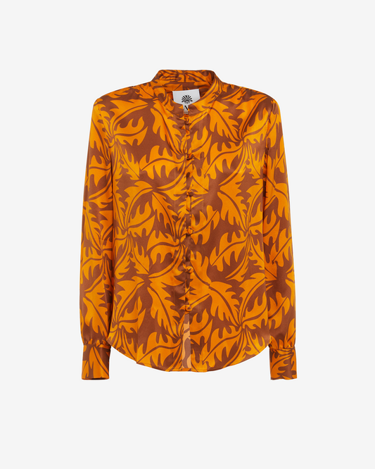 The Orange Psychedelic Silk Shirt